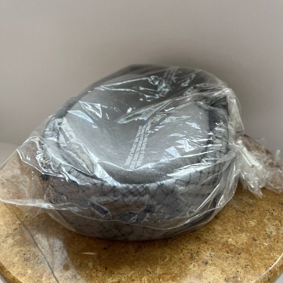 Vintage Lancaster Women's Gray Wool Counter Fit By Frank Olive Hat w/ Black Lace - Picture 9 of 12